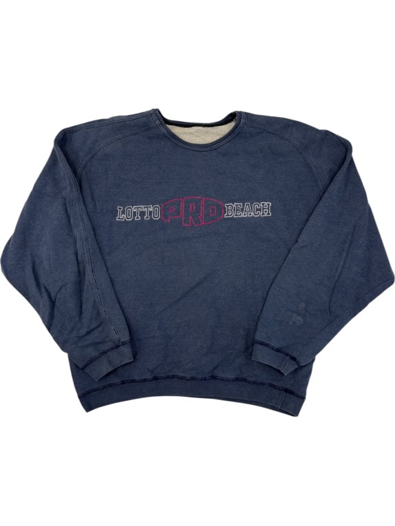 Felpa VINTAGE Lotto Pro Beach effetto denim XL